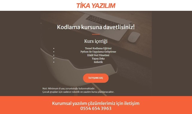 Kodlama Kursuna Davetlisiniz..