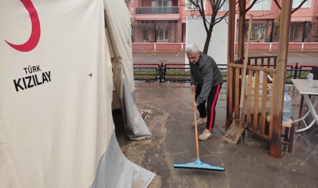 Malatya’da çadırları su bastı