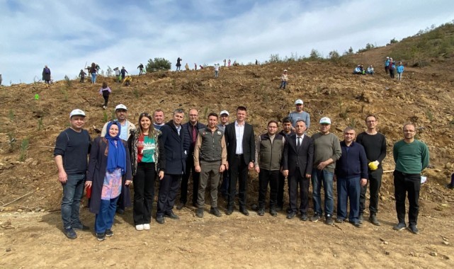 Turgutlu'da 332 çam fidanı toprakla buluşturuldu