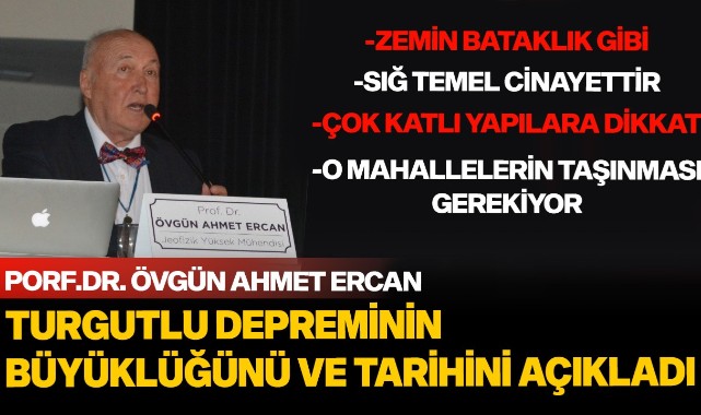 Ünlü Profesör Turgutlu'da beklenen depremin büyüklüğünü açıkladı