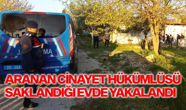 Aranan cinayet hükümlüsü saklandığı evde yakalandı