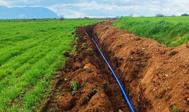Çampınar'da 3 kilometrelik içme suyu terfi hattı çalışması