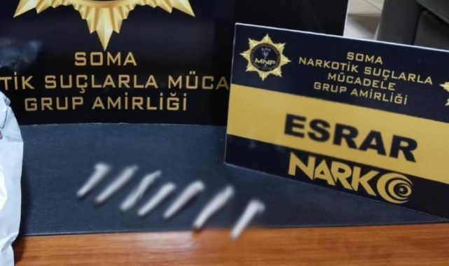 Manisa Soma'da kargo paketinden uyuşturucu çıktı