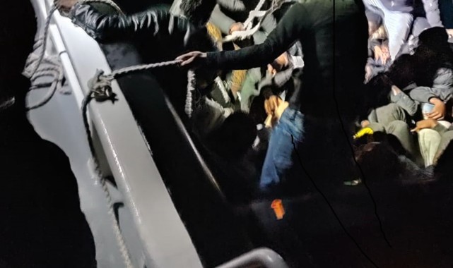 Marmaris’te 44 düzensiz göçmen kurtarıldı  