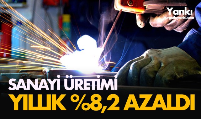 Sanayi üretimi yıllık %8,2 azaldı