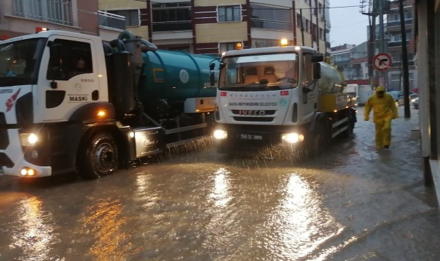 Saruhanlı'nın taşkın sorunu büyükşehir tarafından çözüldü