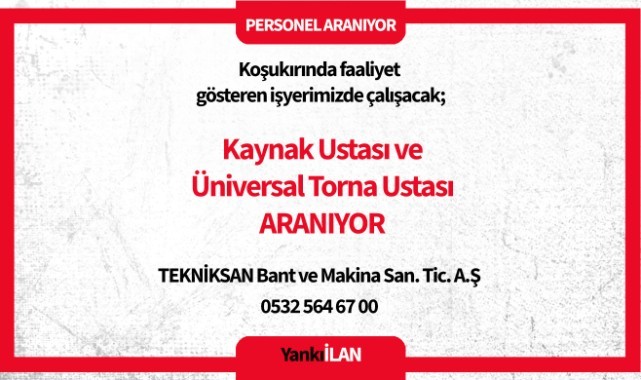 Tekniksan'da çalışmak üzere...