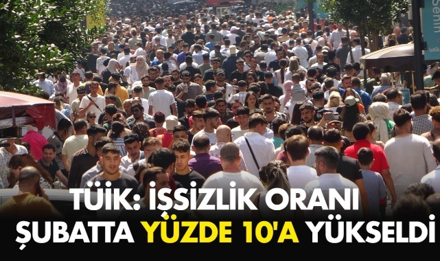 TÜİK: İşsizlik oranı şubatta yüzde 10'a yükseldi