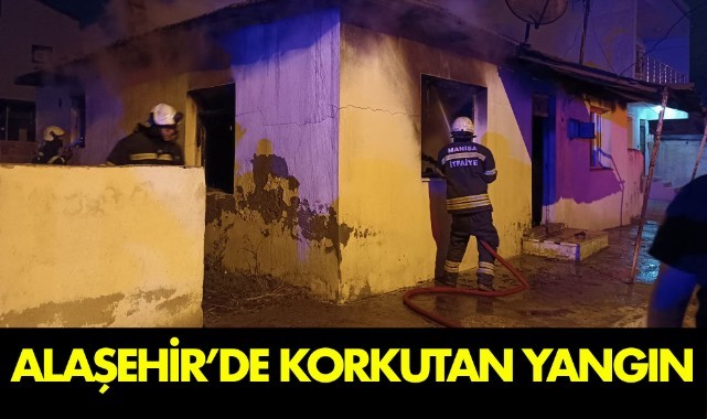 Alaşehir'de korkutan yangın