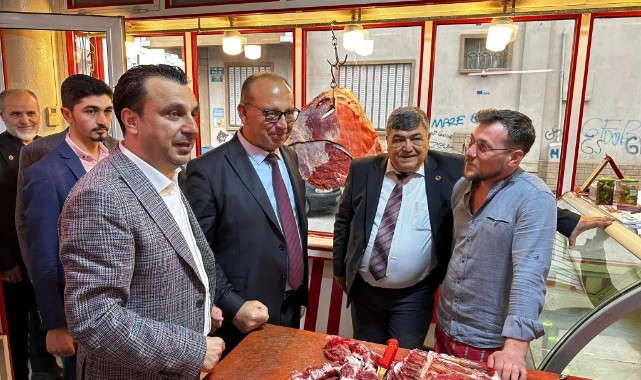Başevirgen ve partililer esnafları ziyaret etti