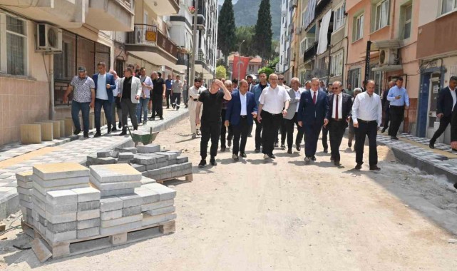 Başkan Ergün çalışmaları yerinde inceledi