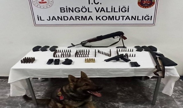 Bingöl’de durdurulan bir araç içinde silahlar ele geçirildi