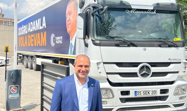 Erdoğan için 32 TIR'ını seferber etti
