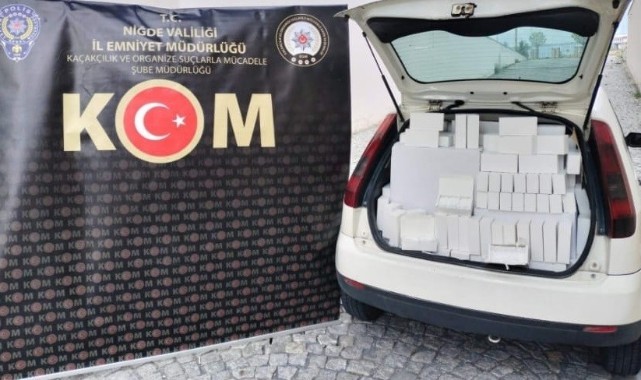 Niğde’de 465 bin makaron ele geçirildi   