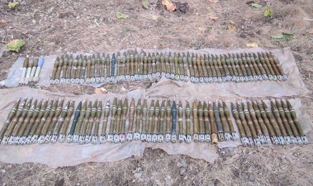 Pençe Operasyonu bölgesinde teröristlere ait mühimmat ele geçirildi