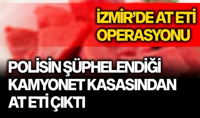 Polisin şüphelendiği kamyonet kasasından at eti çıktı