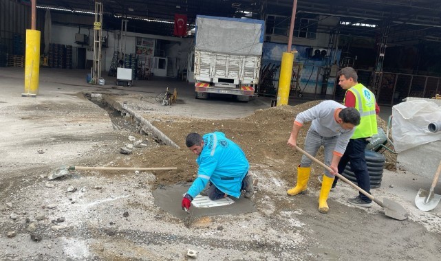 Salihli’de yağışlara karşı önlemler devam ediyor