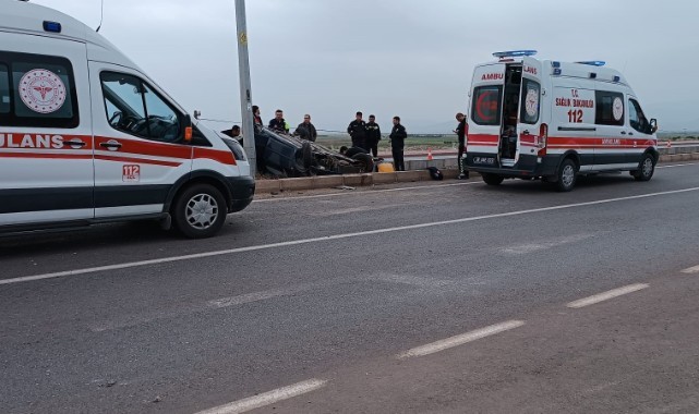 Takla atan otomobilde can verdi