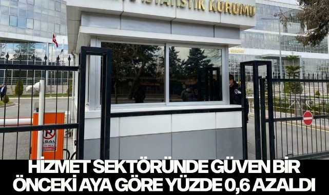 TÜİK: HİZMET SEKTÖRÜNDE GÜVEN BİR ÖNCEKİ AYA GÖRE YÜZDE 0,6 AZALDI