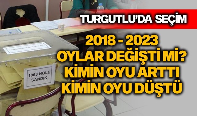 Turgutlu'da 2018 - 2023 seçim sonuçları karşılaştırması