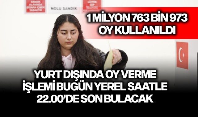 Yurt dışı ve gümrüklerde şu ana kadar 1 milyon 763 bin 973 oy kullanıldı