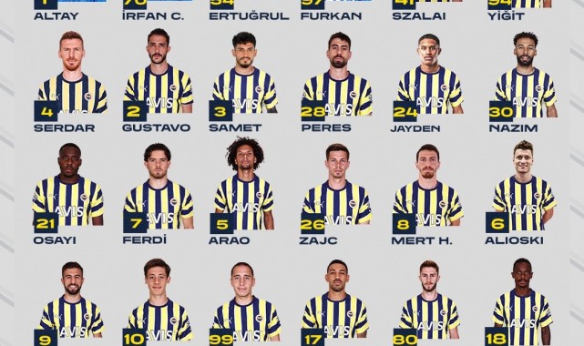 Fenerbahçe'nin, Başakşehir maçı kamp kadrosu belli oldu
