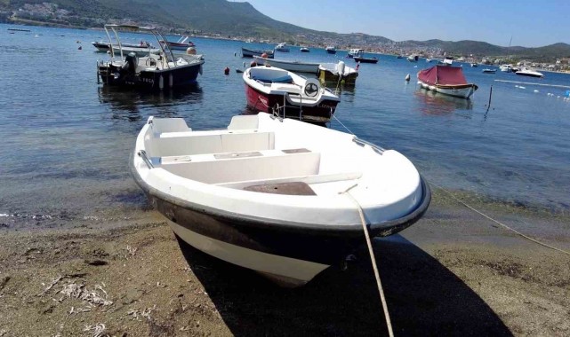 Kıyıya çektikleri teknenin motorunu çaldılar