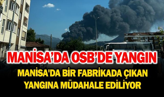 Manisa'da bir fabrikada çıkan yangına ekipler müdahale ediyor