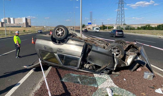 Ankara'da otomobil takla attı: 1 ölü