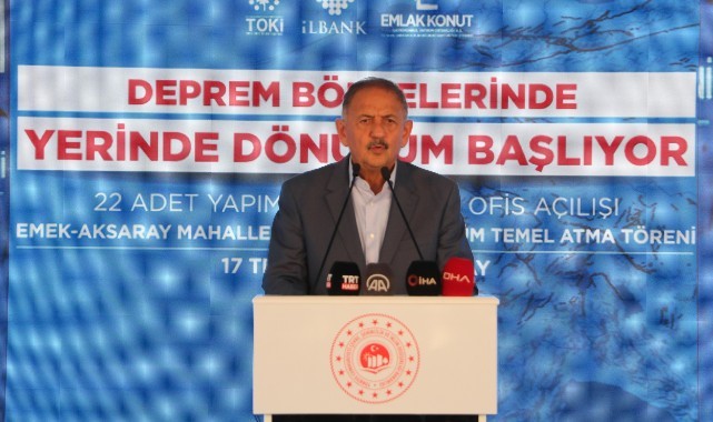 Bakan Özhaseki: “Yerinde dönüşüm projesine e-Devlet üzerinden son bir saat içerisinde tam bin 200 başvuru oldu”