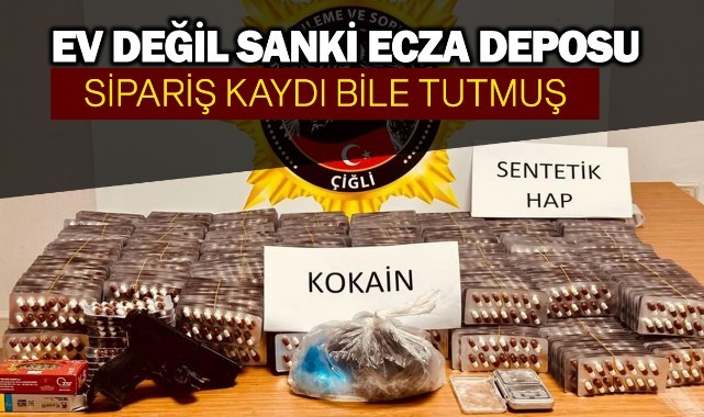 Ev değil sanki adeta ecza deposu, sipariş kaydı bile tutmuş