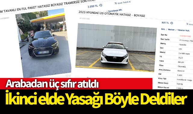 İkinci el araçta satıcılar yasağı böyle deldi