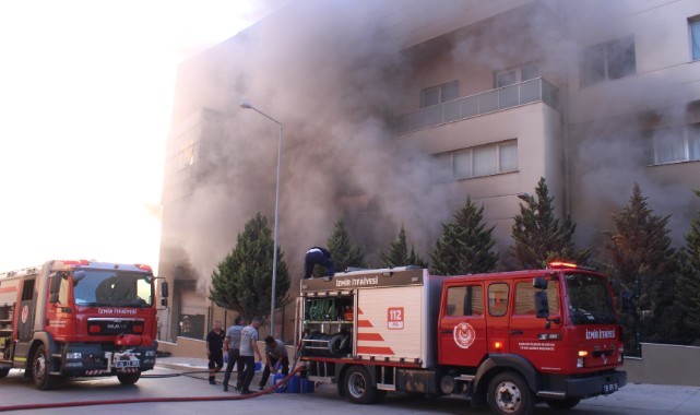 İzmir'de tekstil atölyesinde korkutan yangın