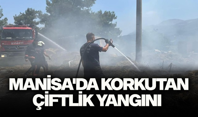 Manisa'da korkutan çiftlik yangını