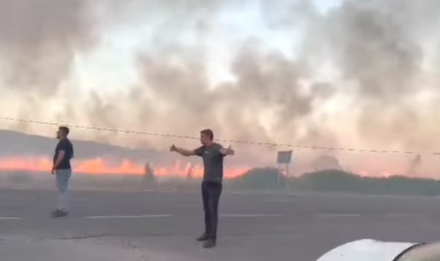 Simav’da arazi yangını
