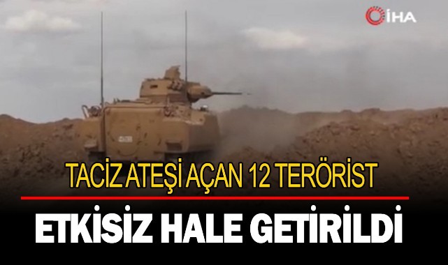 Taciz ateşi açan 12 terörist etkisiz hale getirildi
