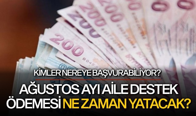 Ağustos ayı aile destek ödemesi ne zaman yatacak?