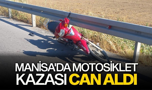 Manisa’da motosiklet bariyerlere çarptı