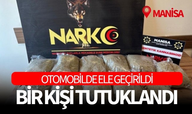 Manisa'da otomobilde 10 kilo 600 gram sentetik uyuşturucu ele geçirildi