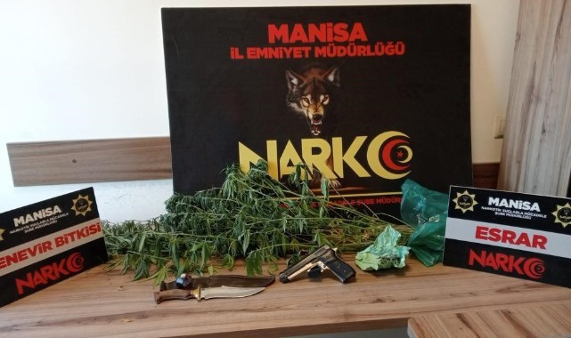 Manisa'da polisten uyuşturucu tacirlerine darbe