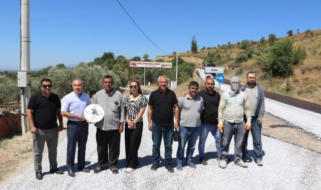 Soma'da yol çalışmaları devam ediyor