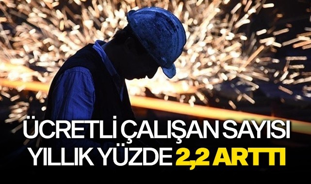 Ücretli çalışan sayısı yıllık yüzde 2,2 arttı