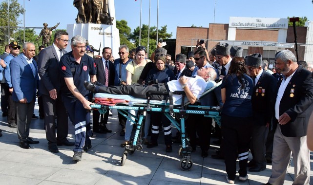 70 yaşındaki gazi törende kalp krizi geçirdi
