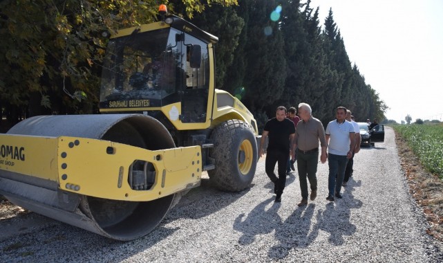 Büyükşehirden Saruhanlı'ya bitüm desteği