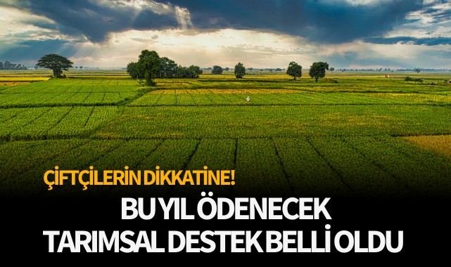 Çiftçilere ödenecek tarımsal destekler belli oldu