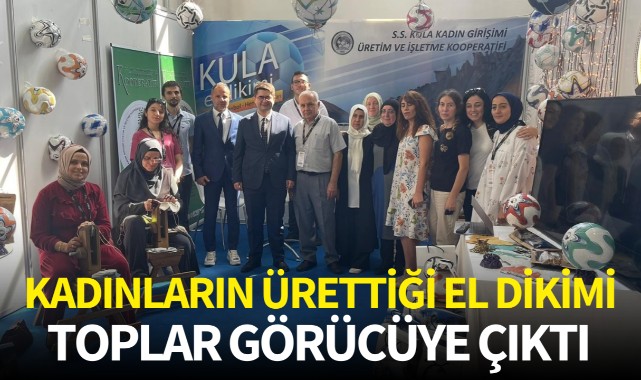 Kadınların ürettiği el dikimi toplar görücüye çıktı