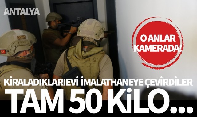 Kiraladıkları evi uyuşturucu imalathanesine çevirdiler