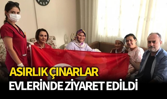 Asırlık çınarlar evlerinde ziyaret edildi
