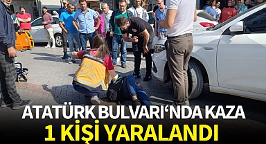Atatürk Bulvarı'nda kaza; 1 yaralı