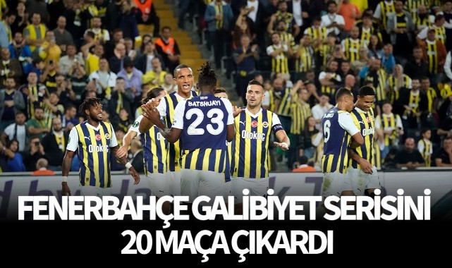 Fenerbahçe, galibiyet serisini 20 maça çıkardı